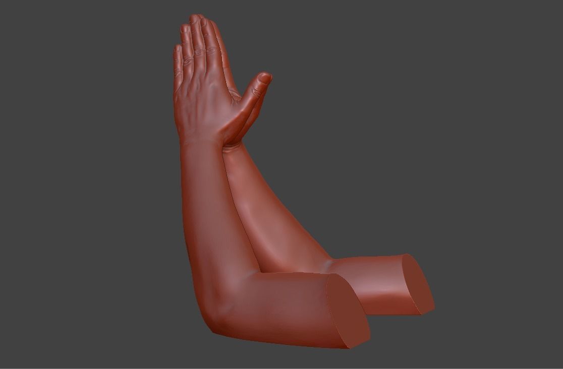 hands clasped praying  3D print model_18