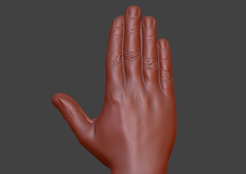 hands clasped praying  3D print model_13
