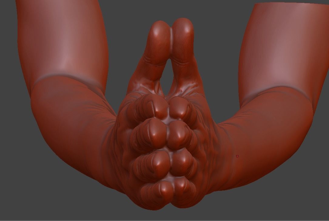 hands clasped praying  3D print model_5