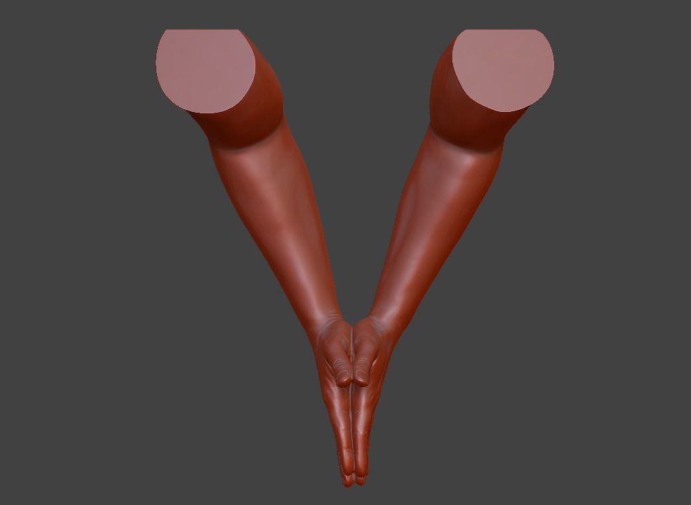 hands clasped praying  3D print model_36