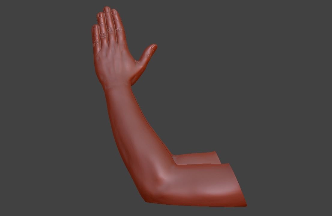 hands clasped praying  3D print model_17