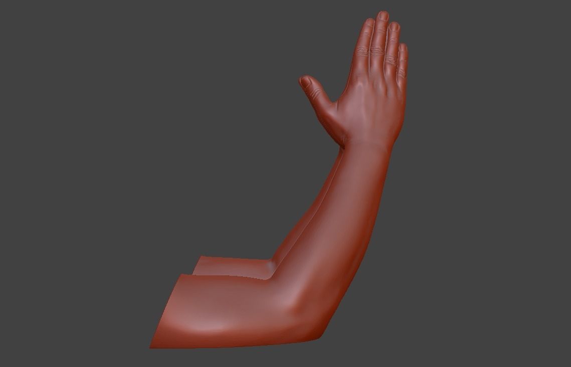 hands clasped praying  3D print model_25