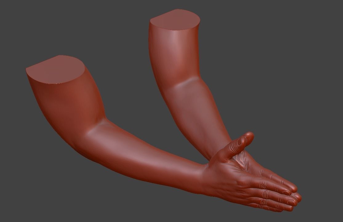hands clasped praying  3D print model_37