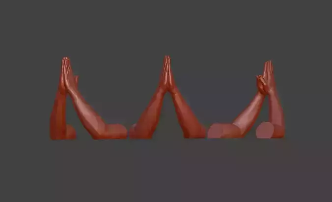 hands clasped praying  3D print model