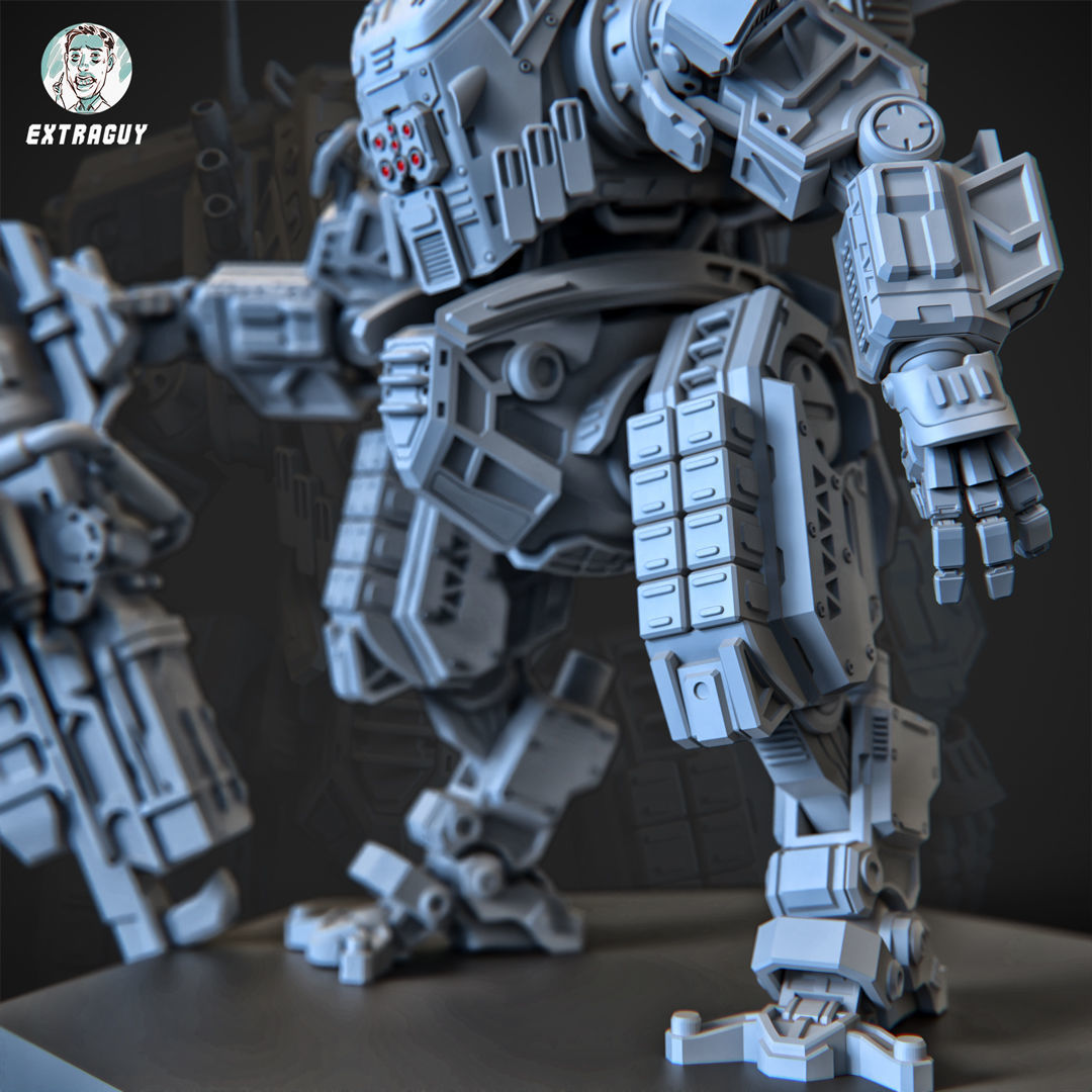 A Man and His Robot 100mm 3D Printable 3D print model_3