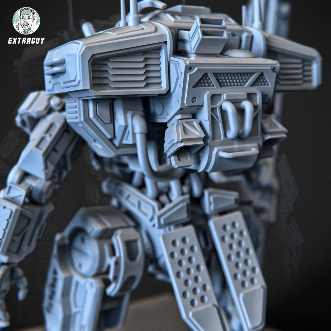 A Man and His Robot 100mm 3D Printable 3D print model_6