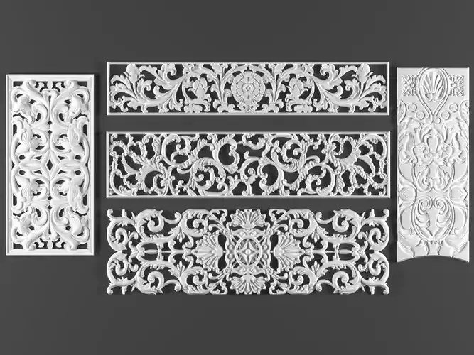 5 ornamental classic decoration 3d model kitbash vol 37