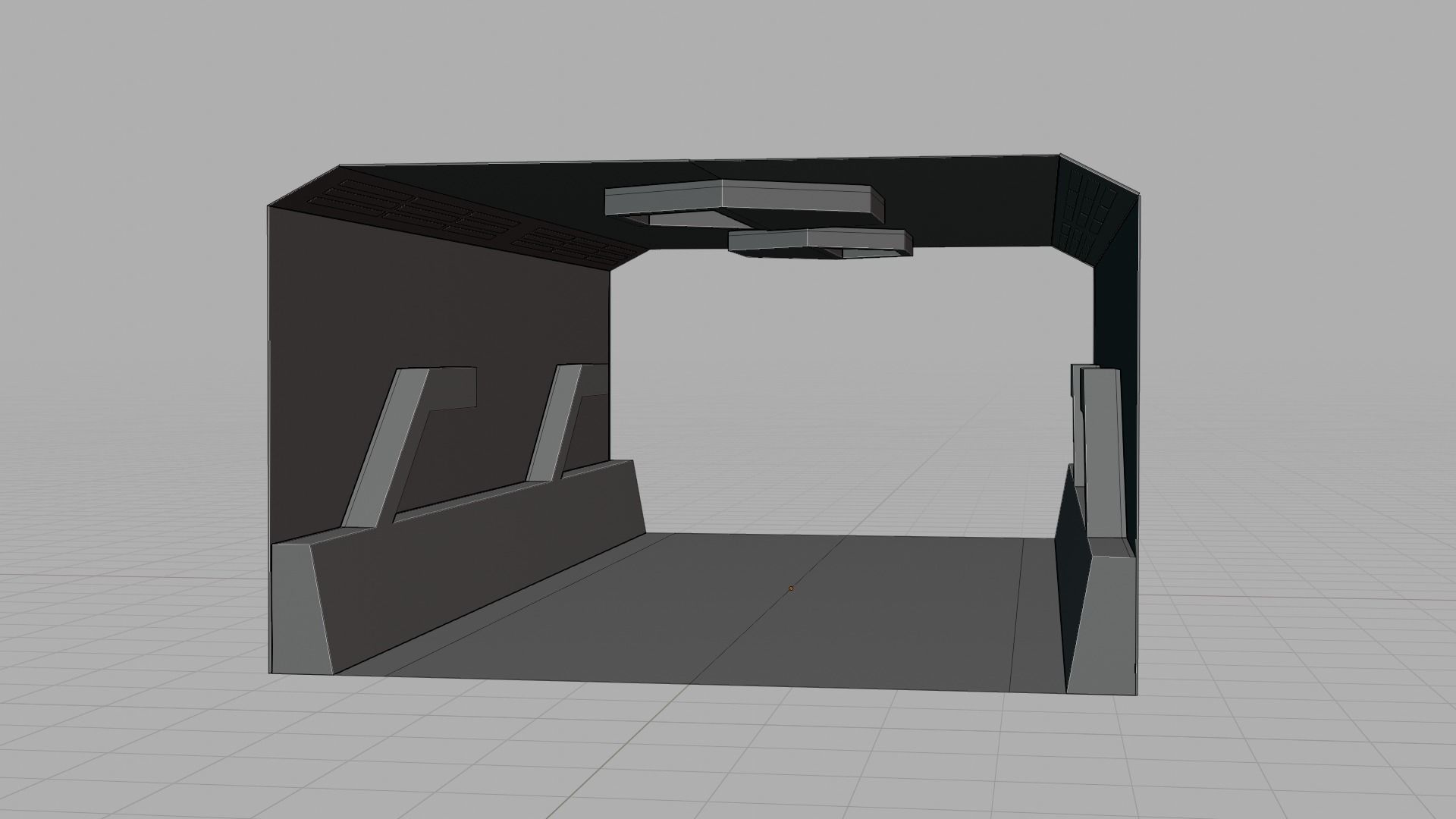 Sci -fi-Hall Way- corridor - Game Ready Low Poly PBR - 3D Model Low-poly 3D model_14