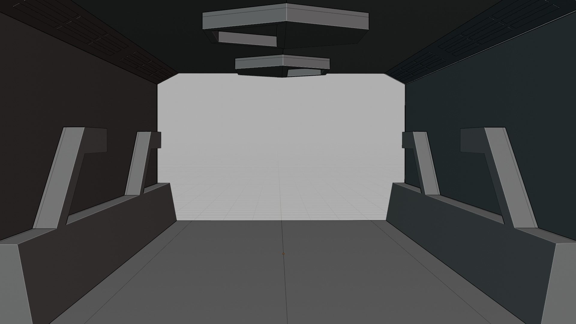 Sci -fi-Hall Way- corridor - Game Ready Low Poly PBR - 3D Model Low-poly 3D model_8