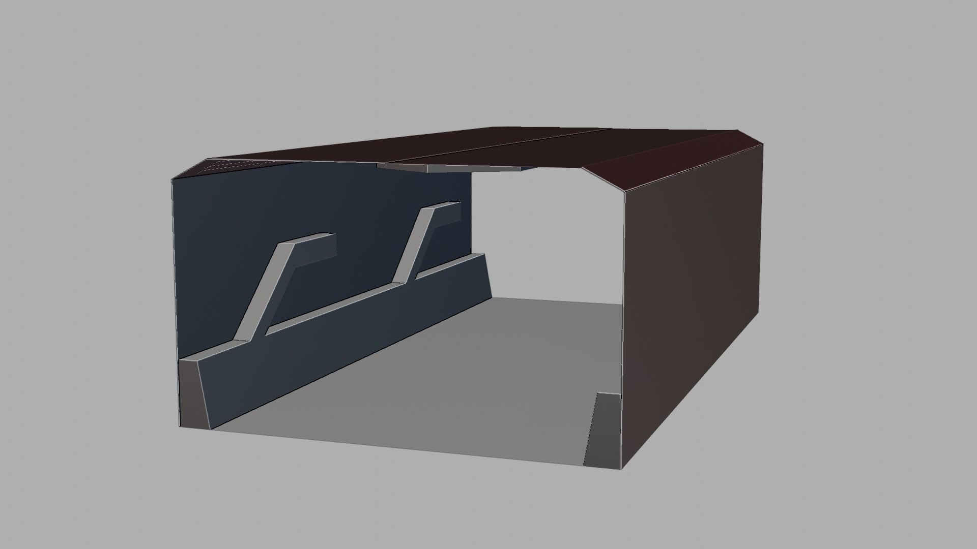 Sci -fi-Hall Way- corridor - Game Ready Low Poly PBR - 3D Model Low-poly 3D model_15