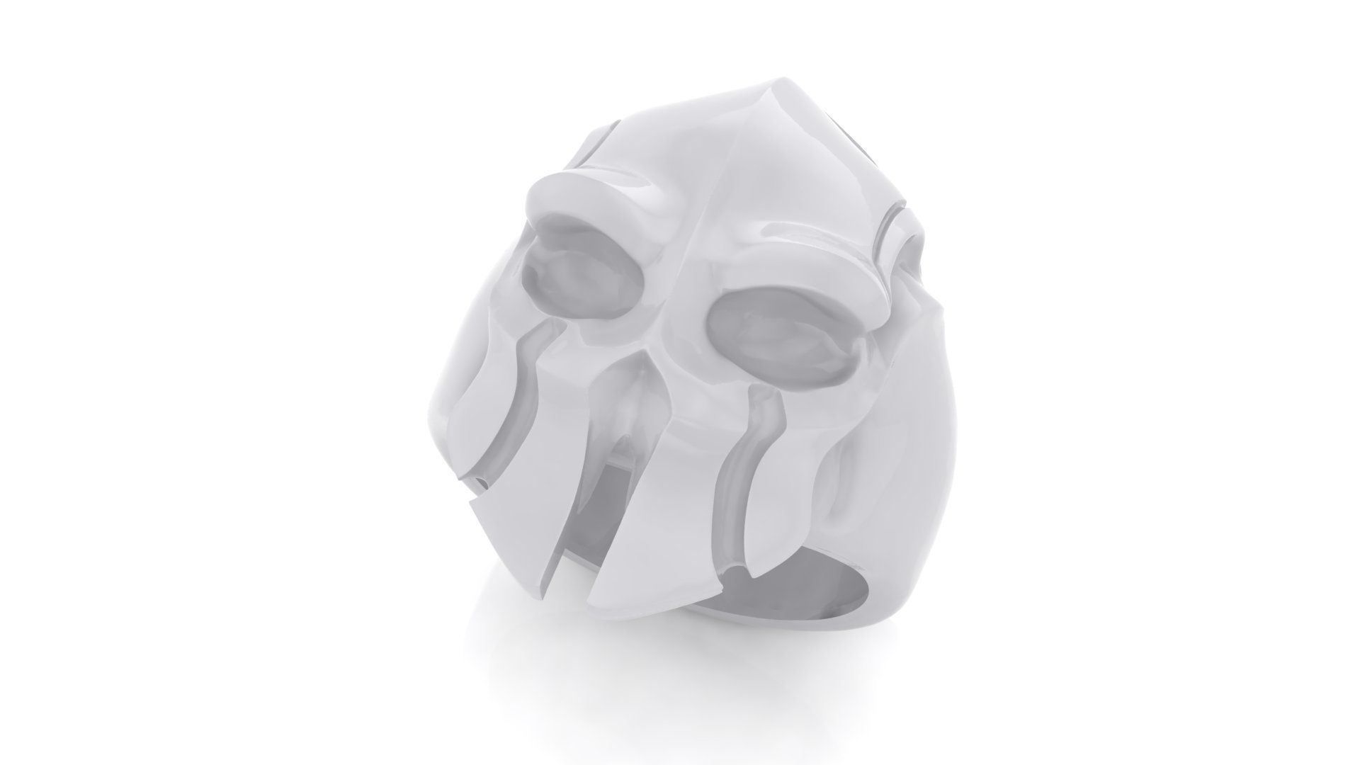 spartan helmet ring 3D print model_6