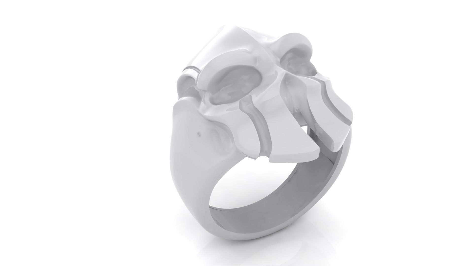 spartan helmet ring 3D print model_5