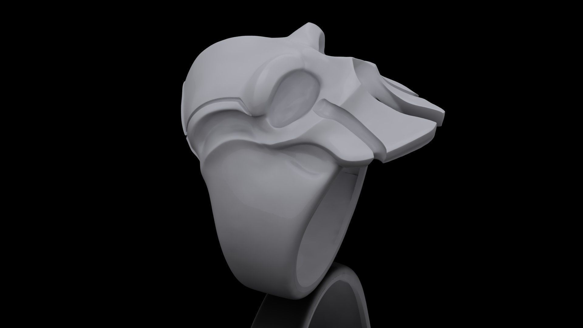 spartan helmet ring 3D print model_3
