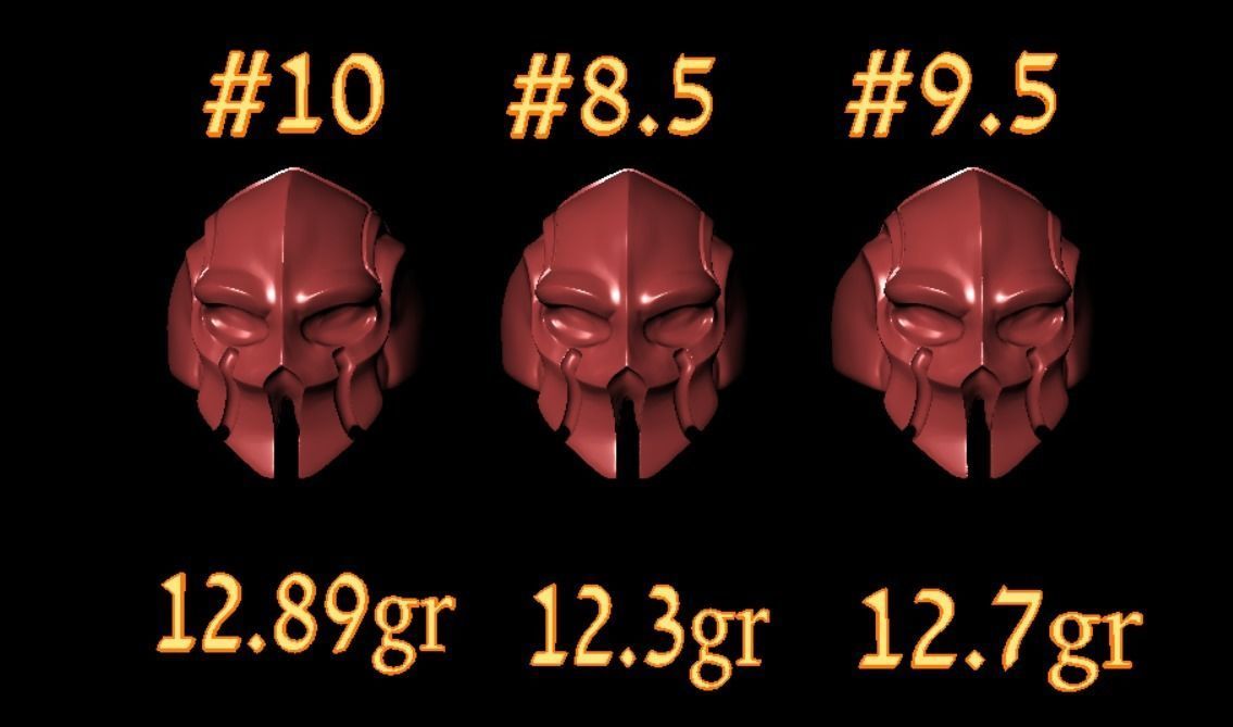 spartan helmet ring 3D print model_7