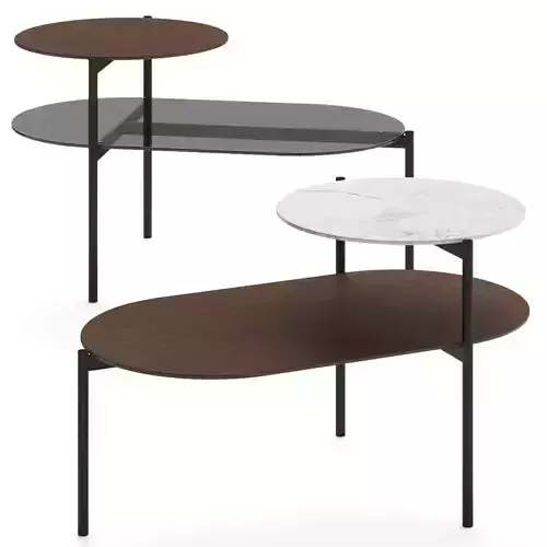 AL2 O-rizon A015 Ceramic Wood Coffee Table 