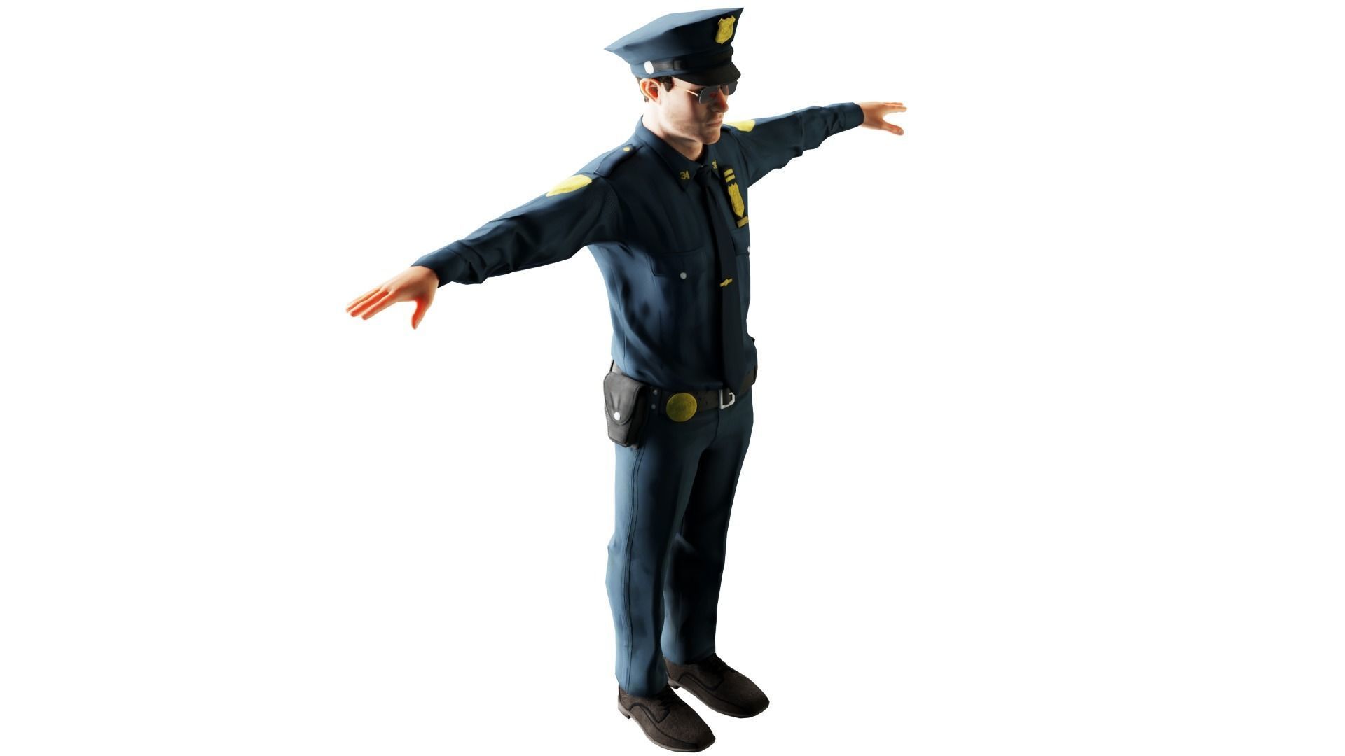 Law Enforcement Hero Premium 3D Model Police Officer  Low-poly 3D model_5