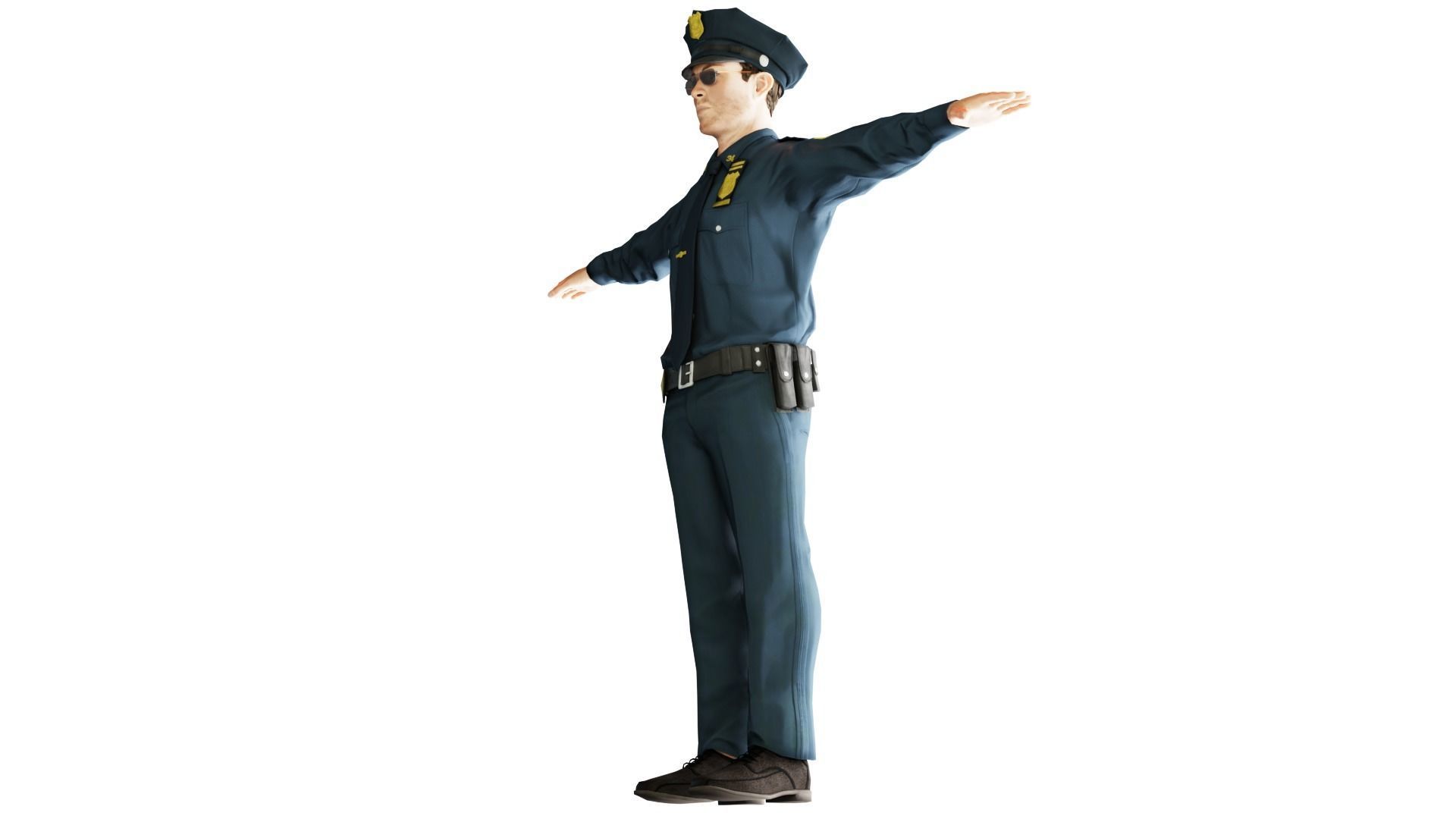 Law Enforcement Hero Premium 3D Model Police Officer  Low-poly 3D model_4