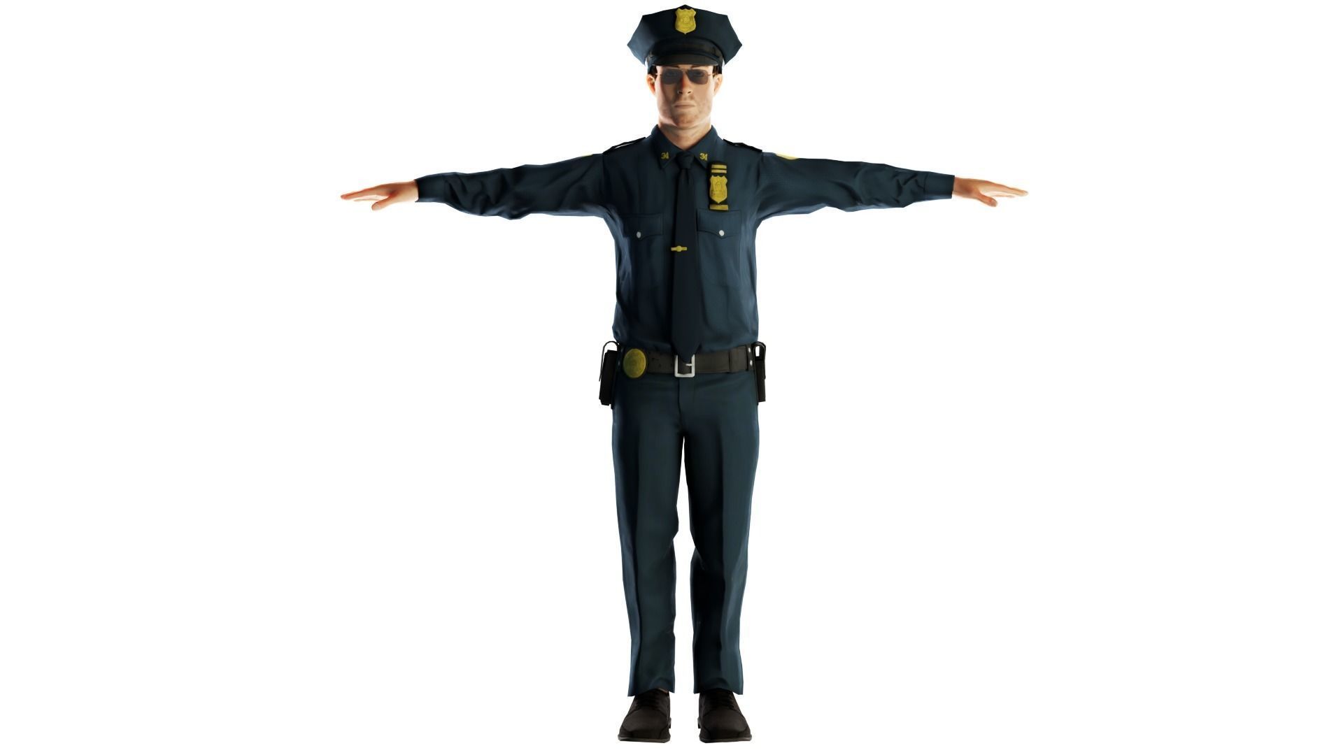 Law Enforcement Hero Premium 3D Model Police Officer  Low-poly 3D model_3