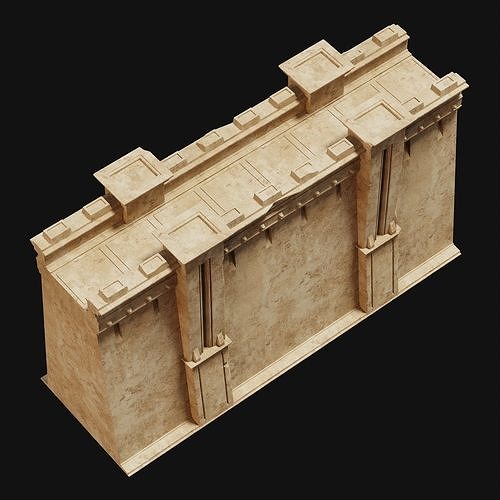 ANCIENT WALLS BUILDER DESERT SAND STONE OLD EGYPT AAA COLLECTION Low-poly 3D model 4