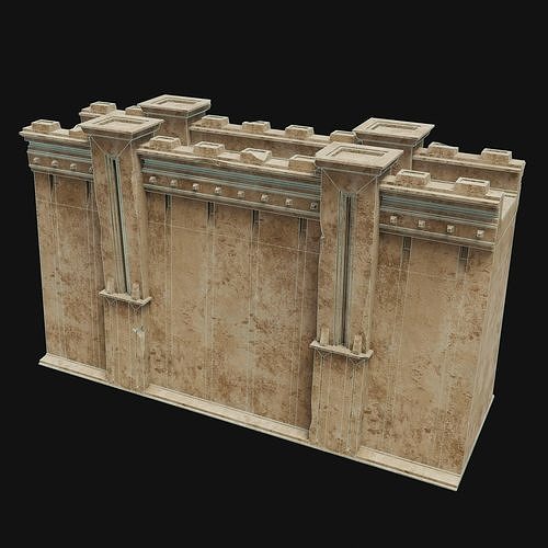 ANCIENT WALLS BUILDER DESERT SAND STONE OLD EGYPT AAA COLLECTION Low-poly 3D model 5