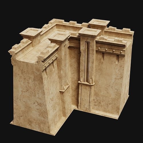 ANCIENT WALLS BUILDER DESERT SAND STONE OLD EGYPT AAA COLLECTION Low-poly 3D model 6