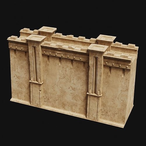 ANCIENT WALLS BUILDER DESERT SAND STONE OLD EGYPT AAA COLLECTION Low-poly 3D model 2