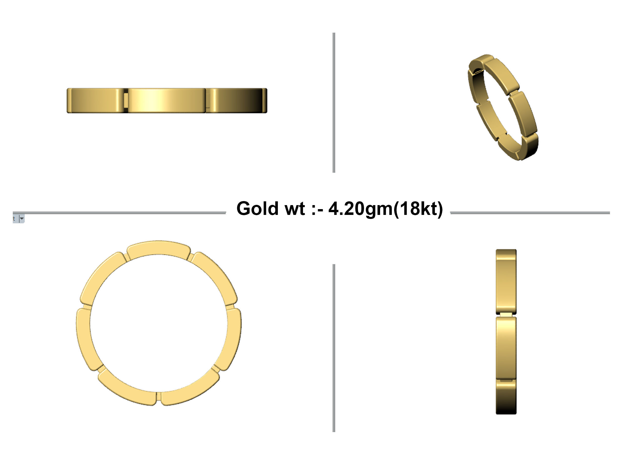 plain ring 3d printable model 3D print model_16