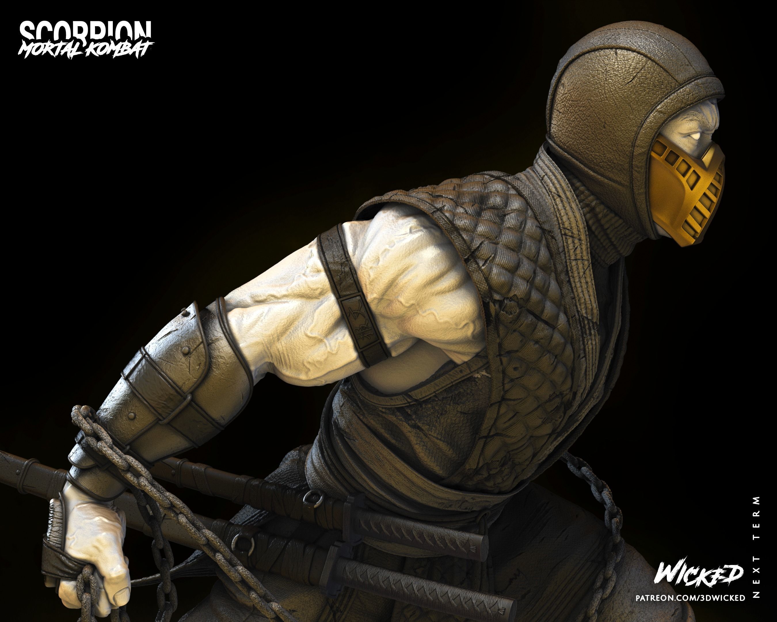 Wicked Video Game Scorpion Sculpture ready for 3d printing 3D print model_34