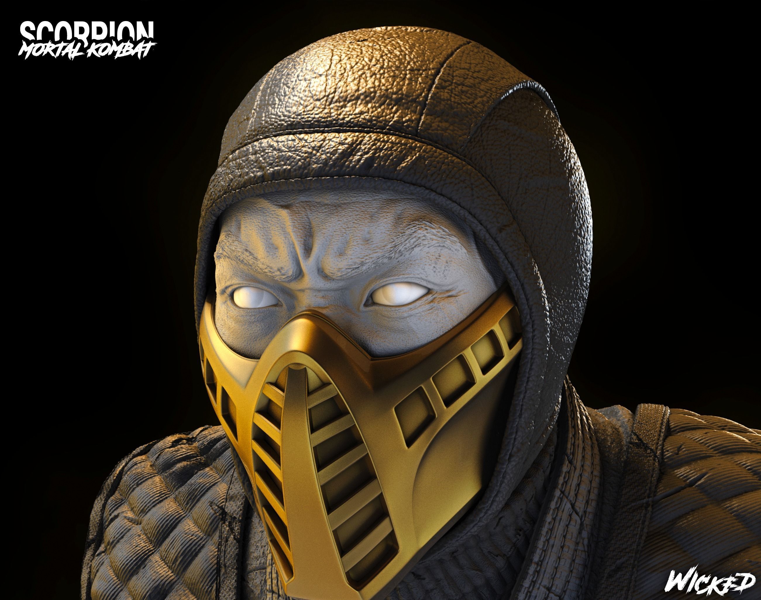 Wicked Video Game Scorpion Sculpture ready for 3d printing 3D print model_11