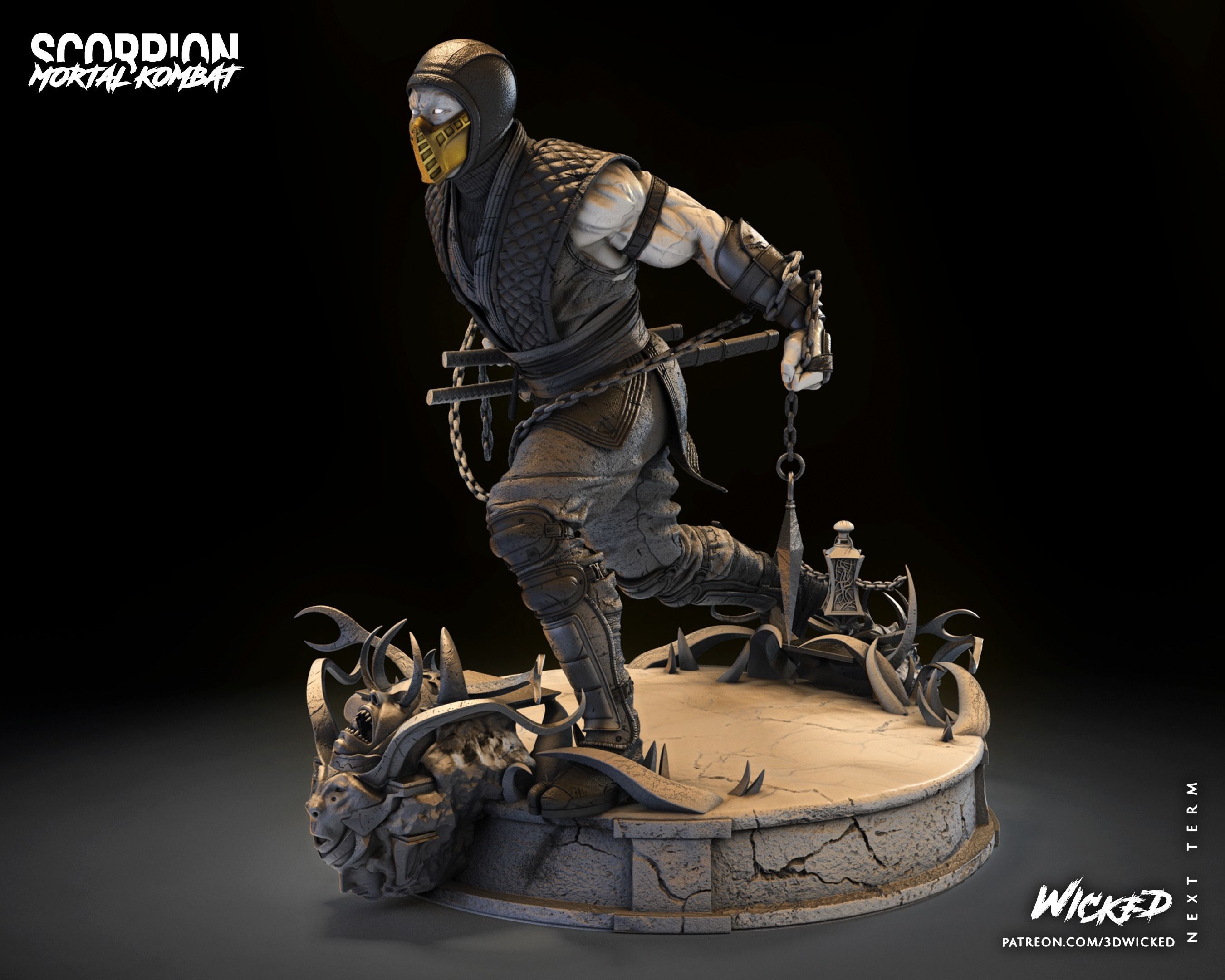 Wicked Video Game Scorpion Sculpture ready for 3d printing 3D print model_48
