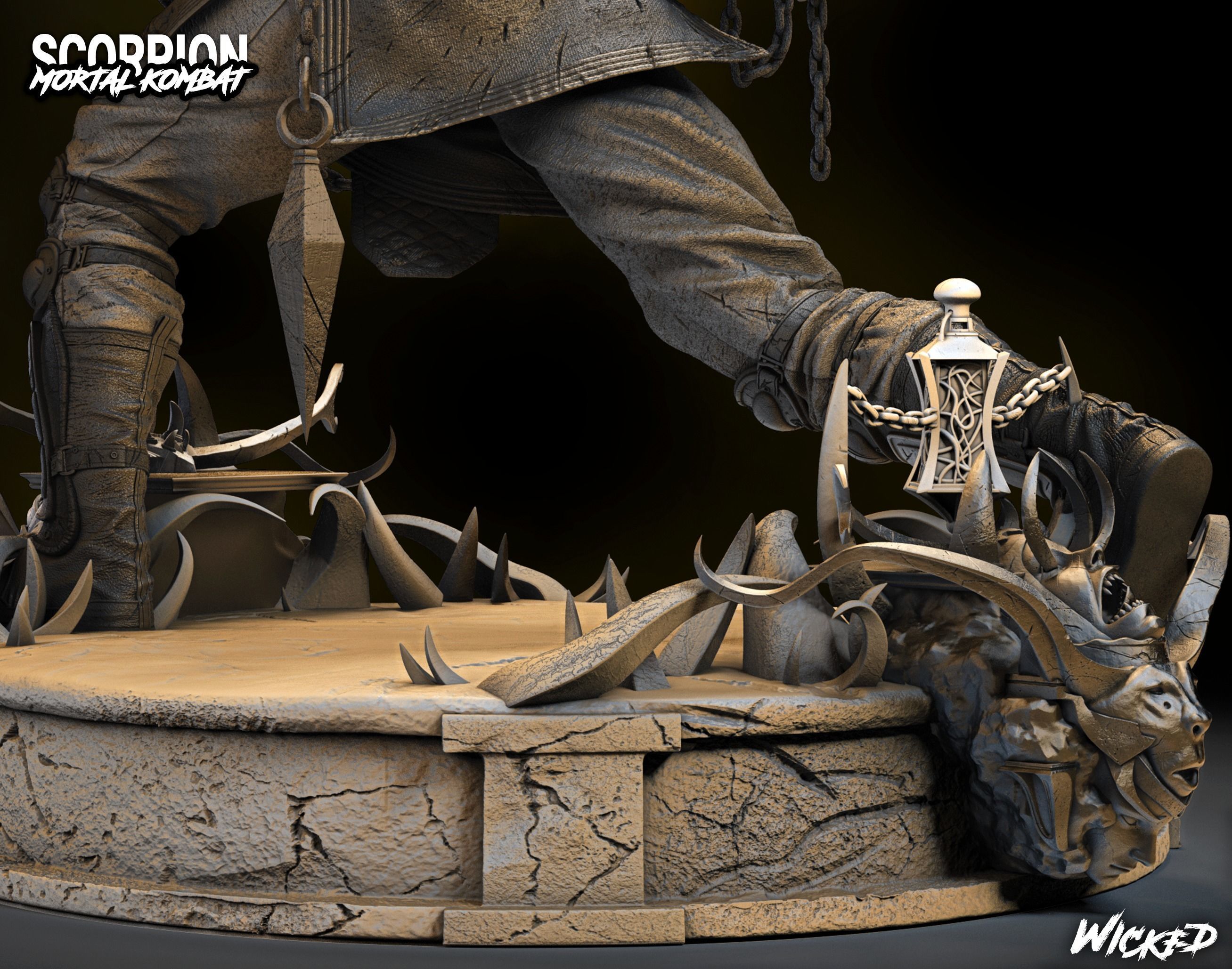 Wicked Video Game Scorpion Sculpture ready for 3d printing 3D print model_17