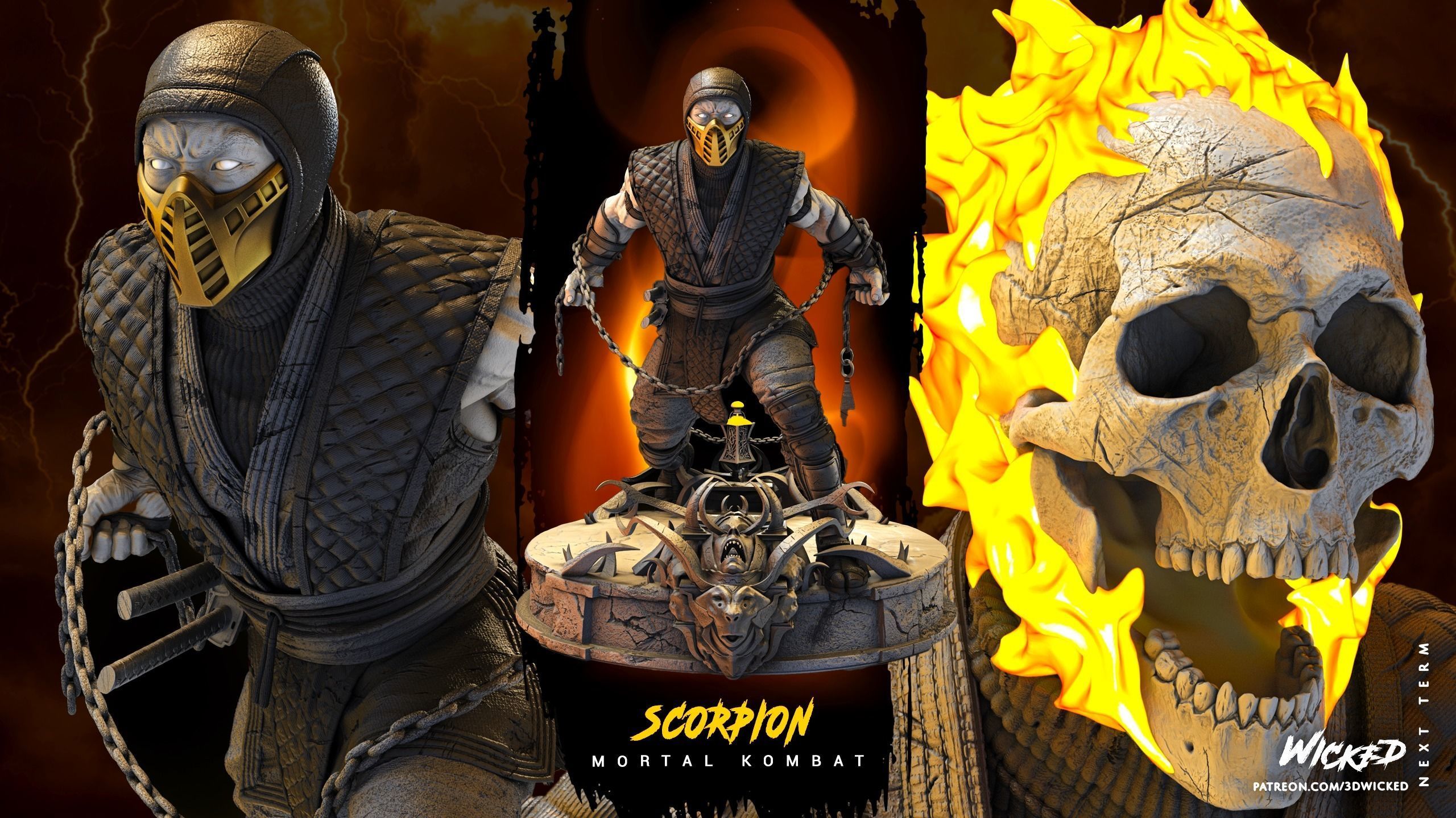 Wicked Video Game Scorpion Sculpture ready for 3d printing 3D print model_45