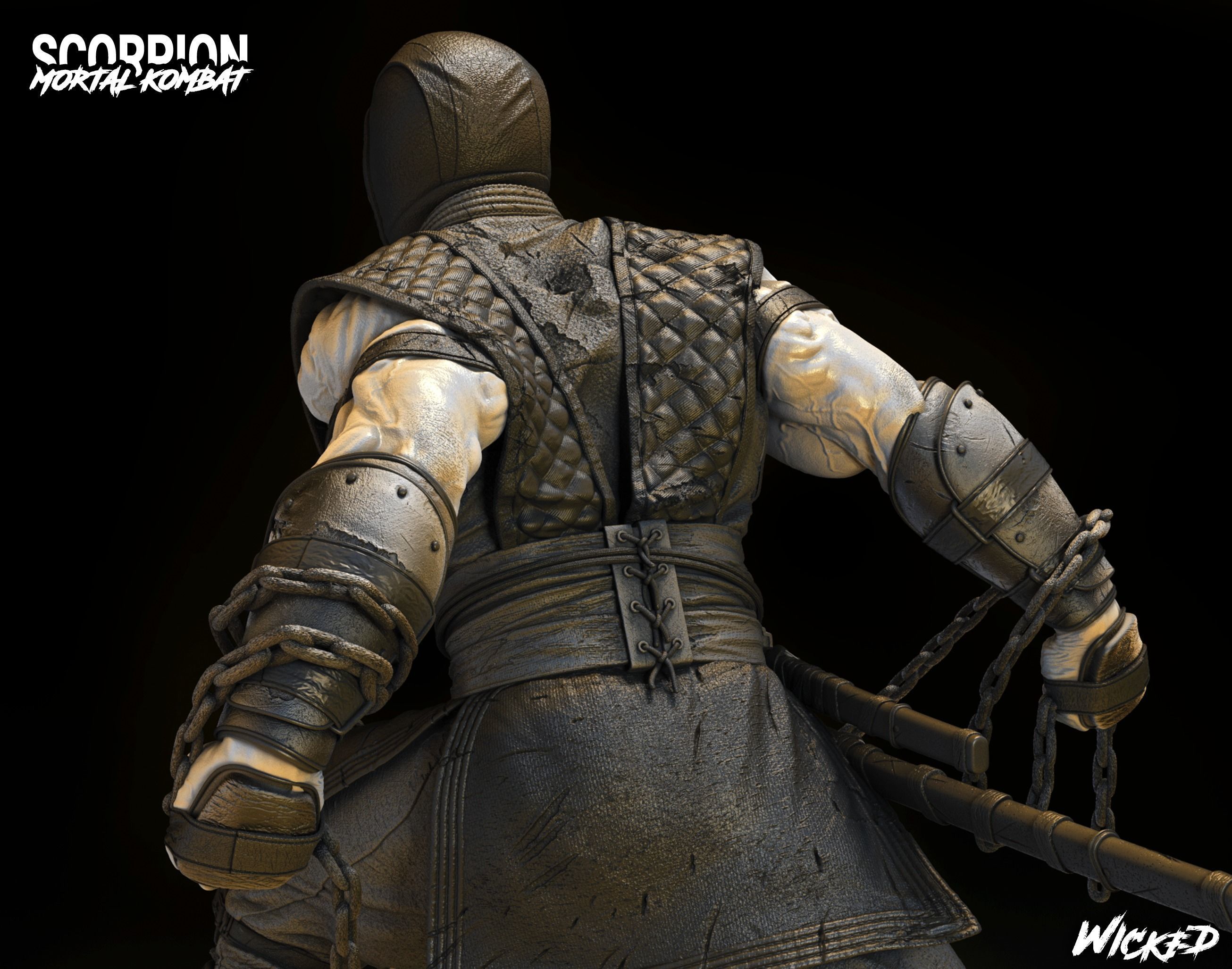 Wicked Video Game Scorpion Sculpture ready for 3d printing 3D print model_8