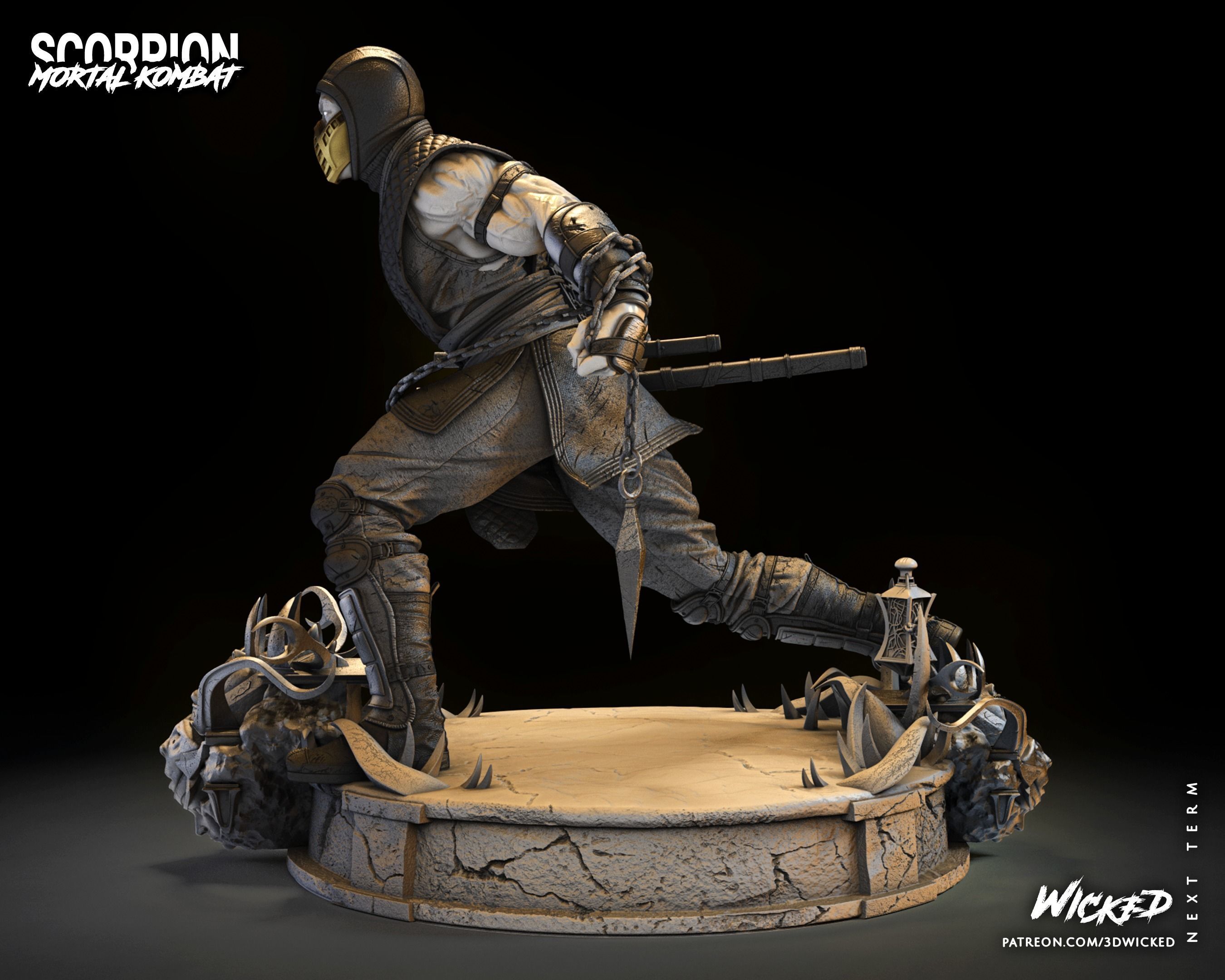 Wicked Video Game Scorpion Sculpture ready for 3d printing 3D print model_50