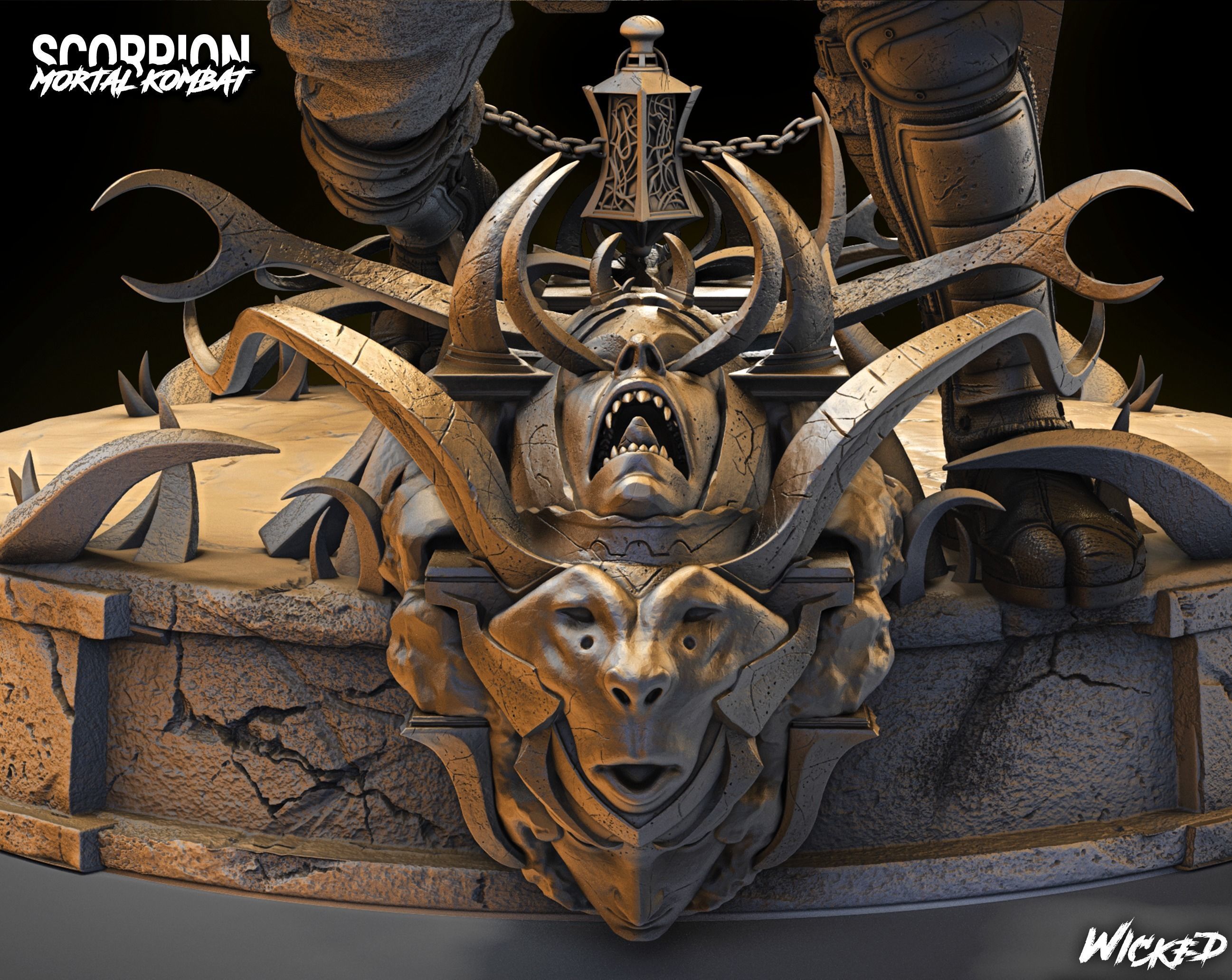 Wicked Video Game Scorpion Sculpture ready for 3d printing 3D print model_19