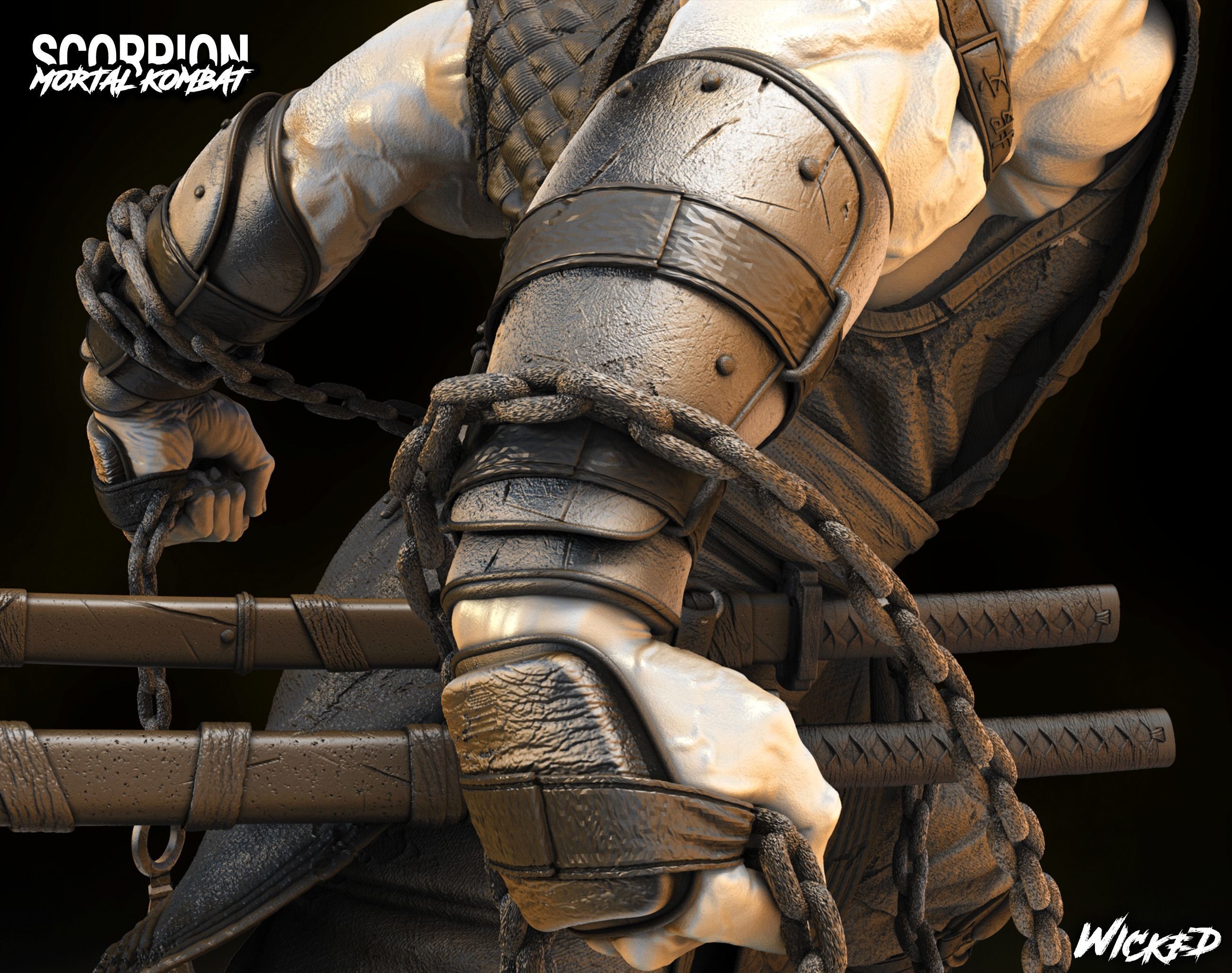 Wicked Video Game Scorpion Sculpture ready for 3d printing 3D print model_15