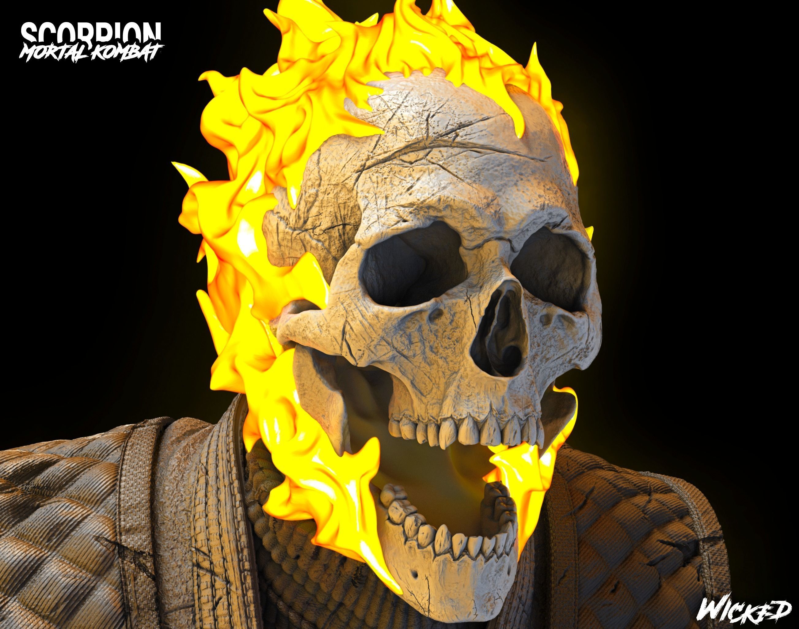 Wicked Video Game Scorpion Sculpture ready for 3d printing 3D print model_12