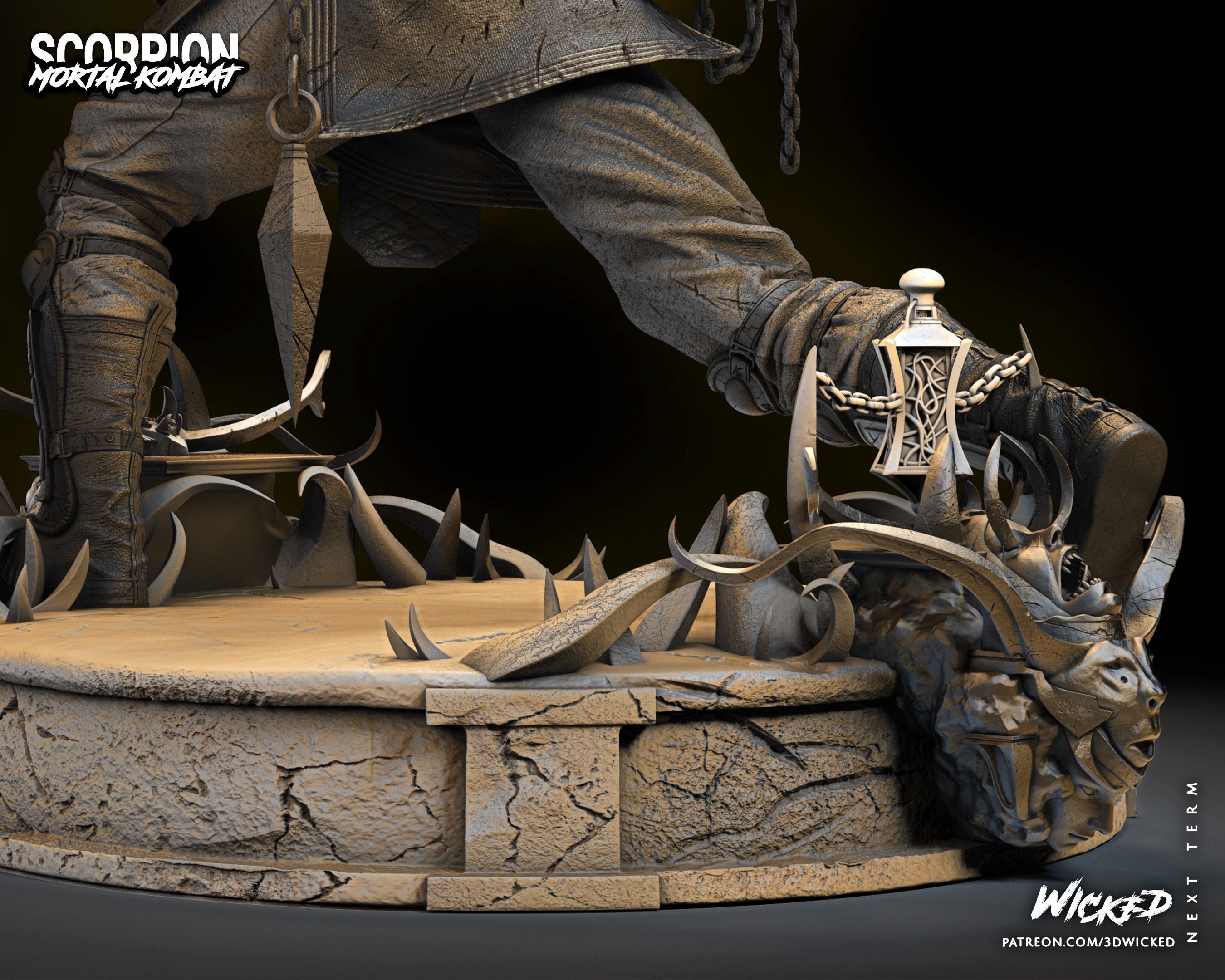 Wicked Video Game Scorpion Sculpture ready for 3d printing 3D print model_39