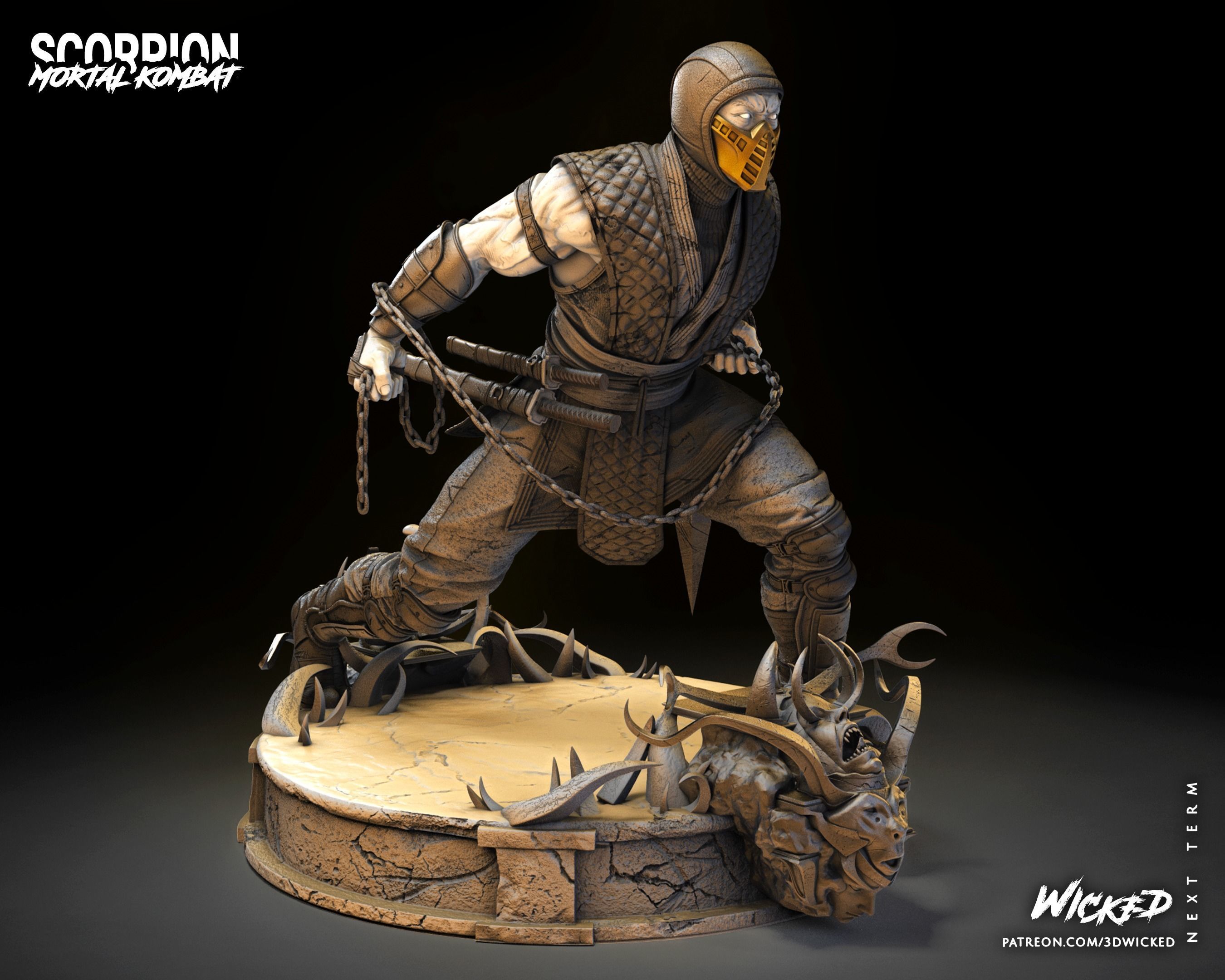 Wicked Video Game Scorpion Sculpture ready for 3d printing 3D print model_43