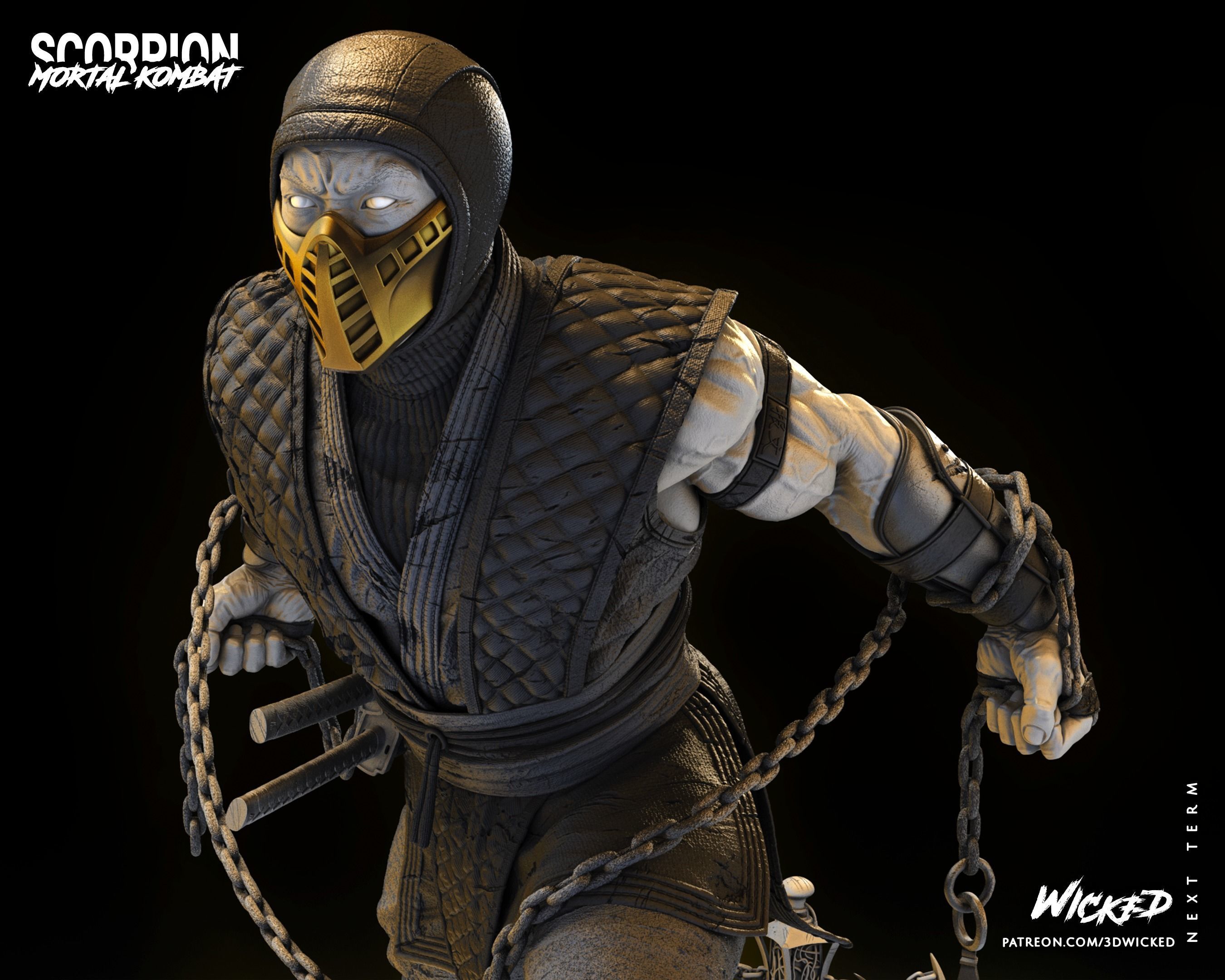 Wicked Video Game Scorpion Sculpture ready for 3d printing 3D print model_66