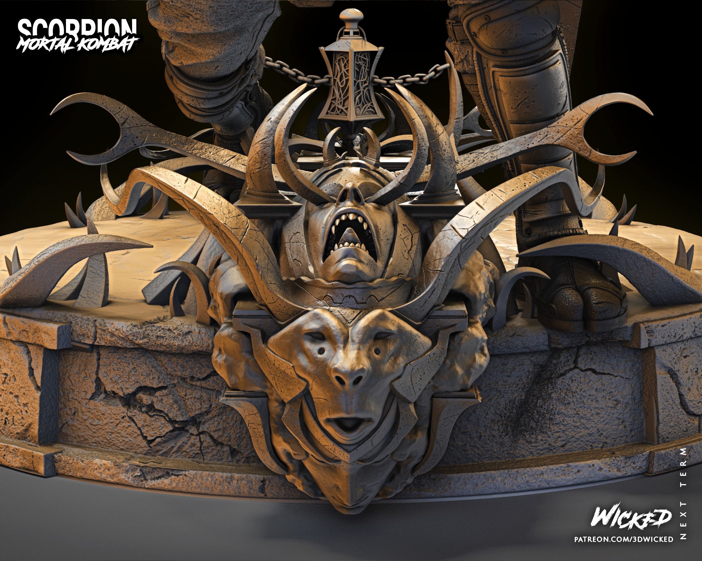 Wicked Video Game Scorpion Sculpture ready for 3d printing 3D print model_80