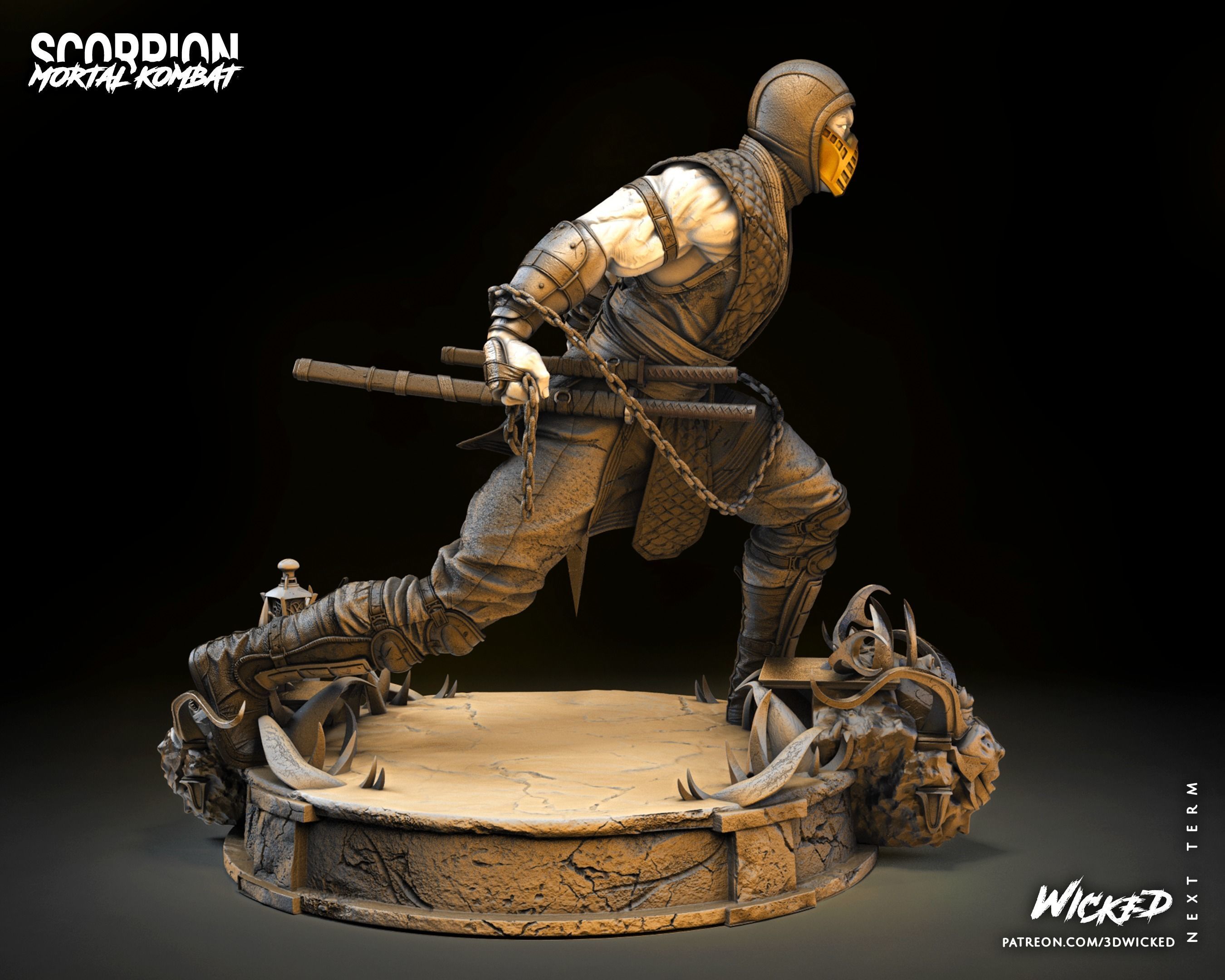 Wicked Video Game Scorpion Sculpture ready for 3d printing 3D print model_26