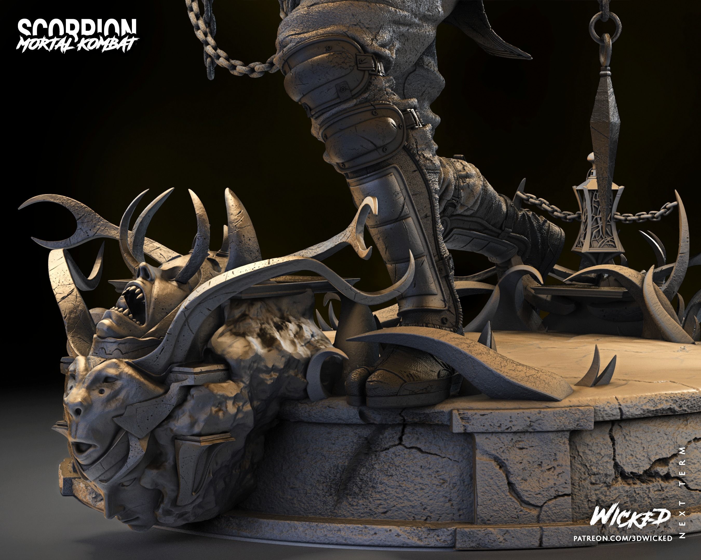 Wicked Video Game Scorpion Sculpture ready for 3d printing 3D print model_76