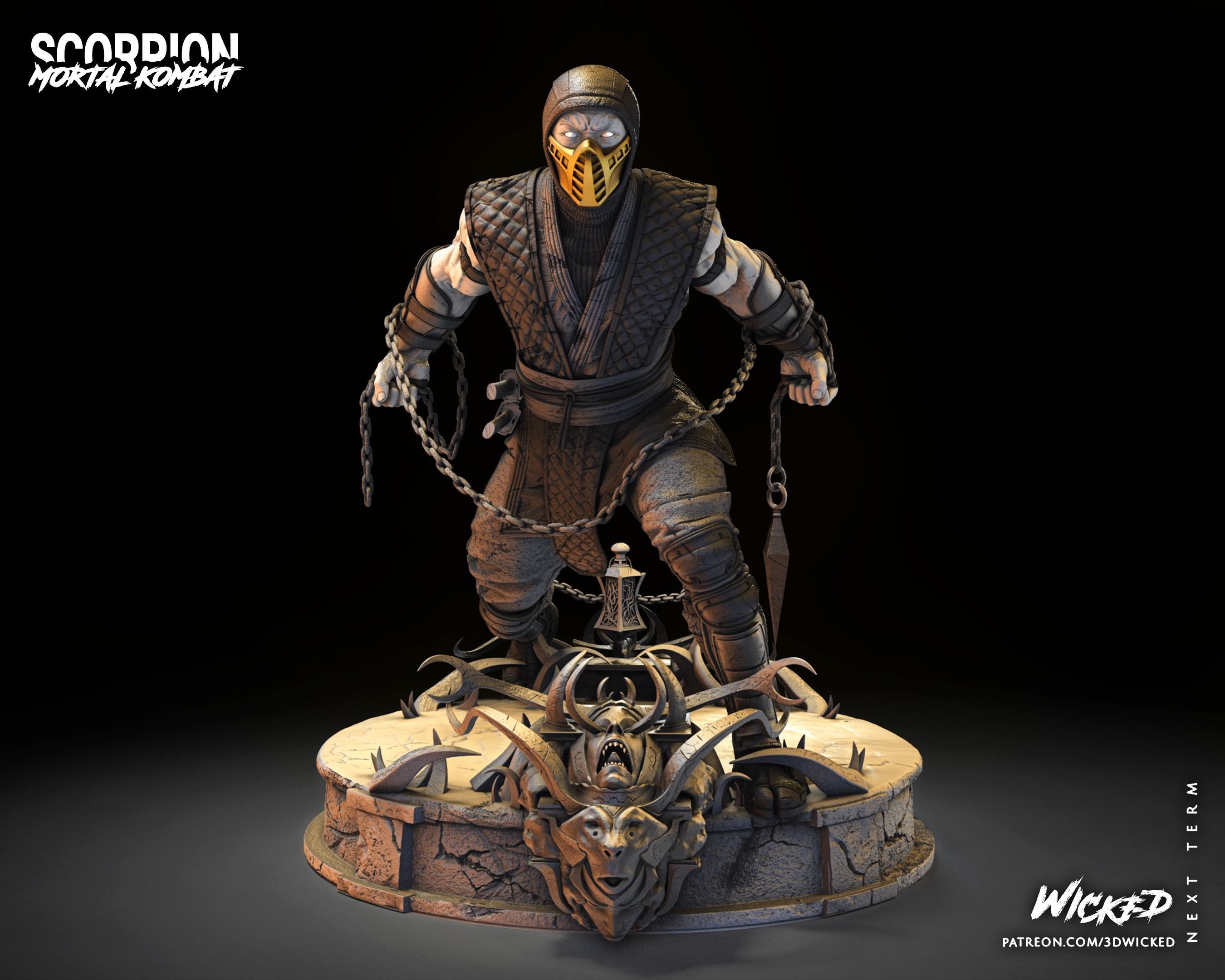 Wicked Video Game Scorpion Sculpture ready for 3d printing 3D print model_46