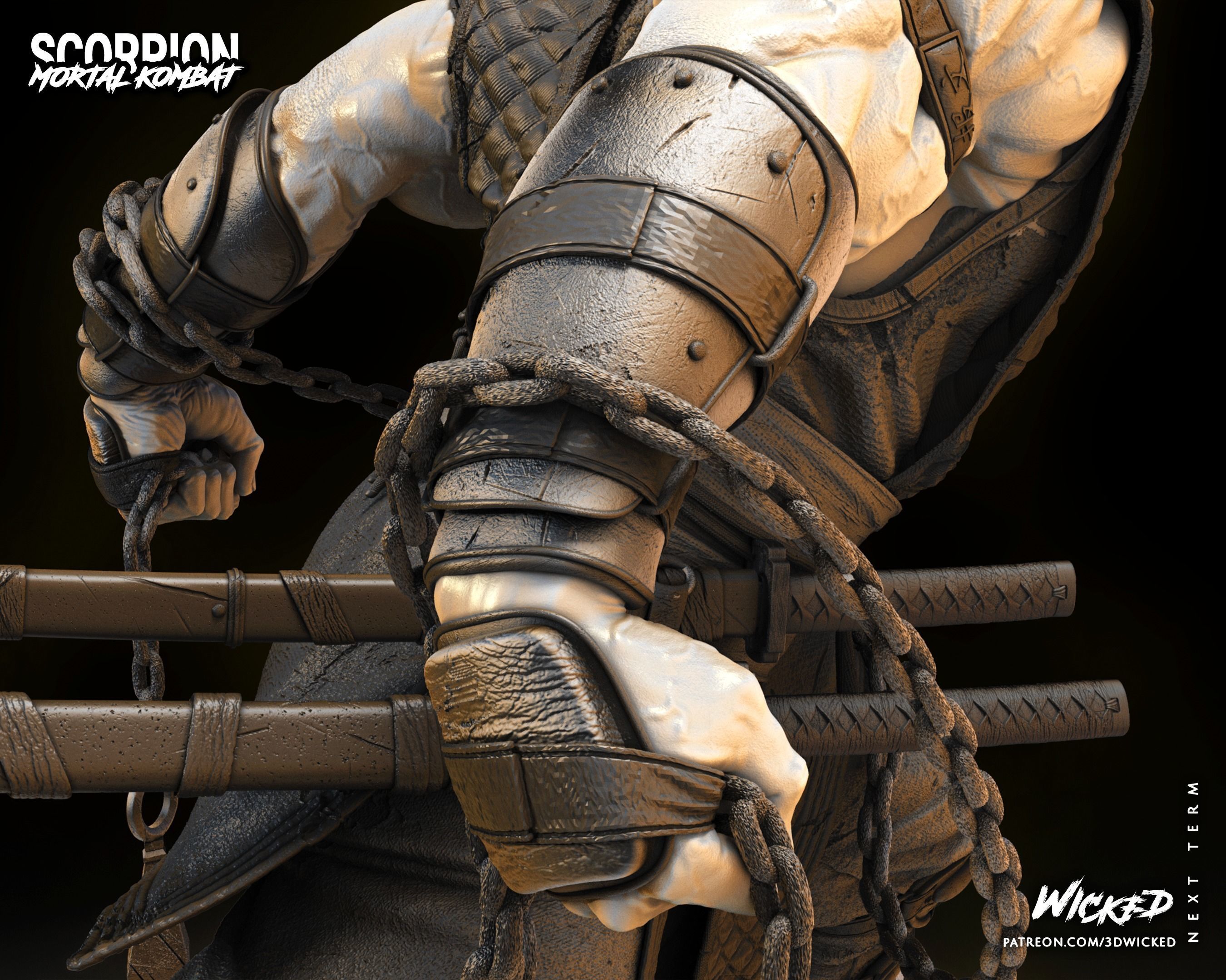 Wicked Video Game Scorpion Sculpture ready for 3d printing 3D print model_79