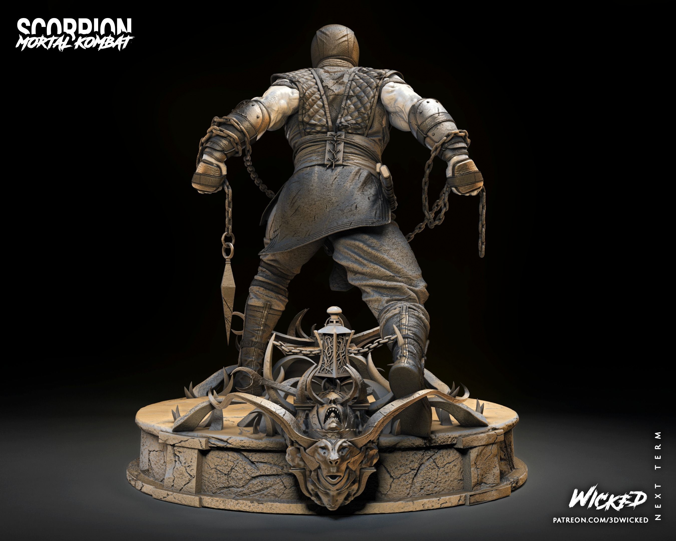 Wicked Video Game Scorpion Sculpture ready for 3d printing 3D print model_21