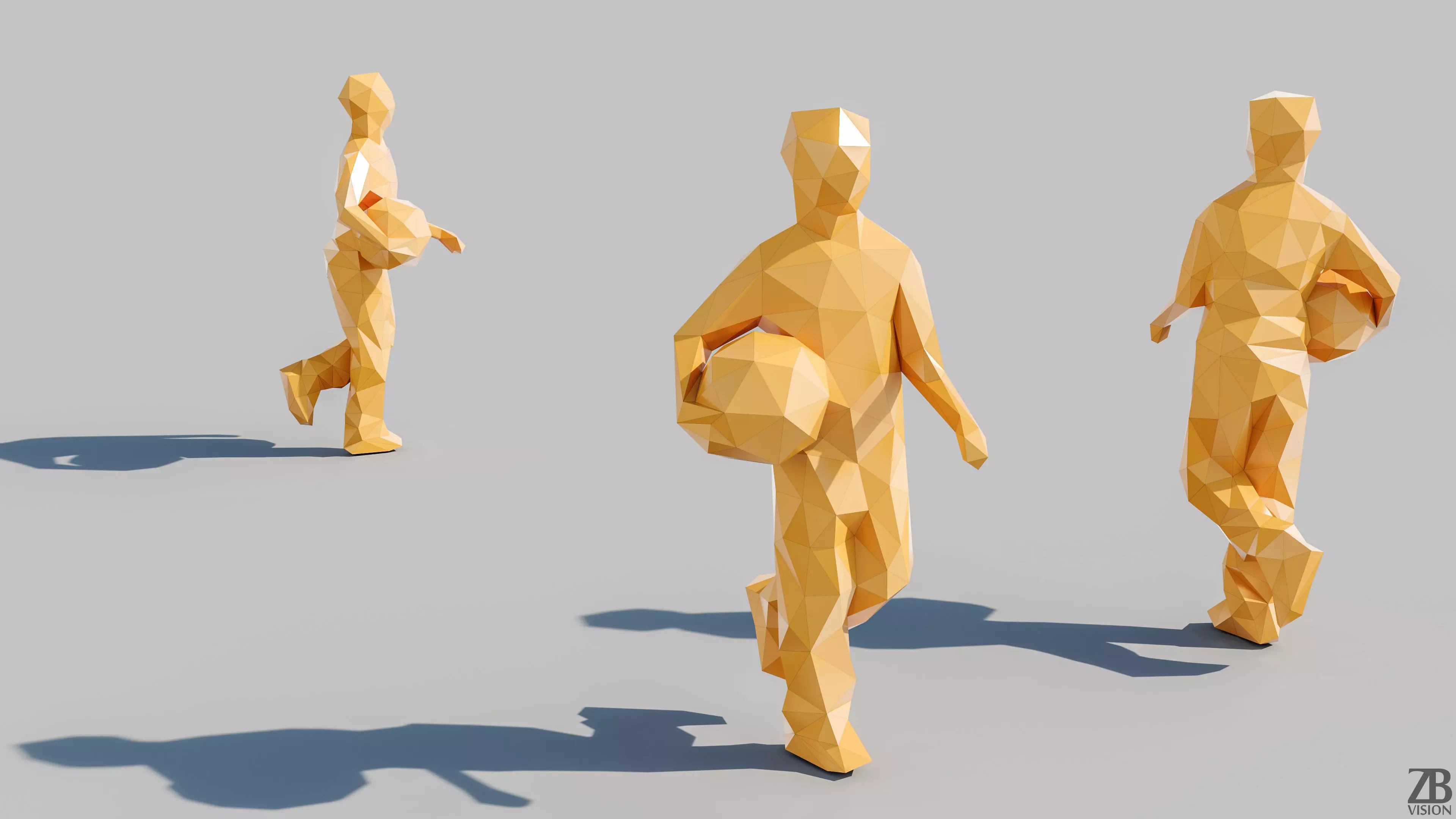 Lowpoly Kid 013 3D model_0