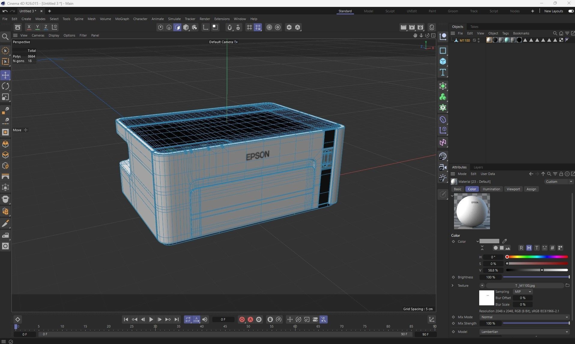 Epson EcoTank M1100 Monochrome InkTank Printer 3D model_21