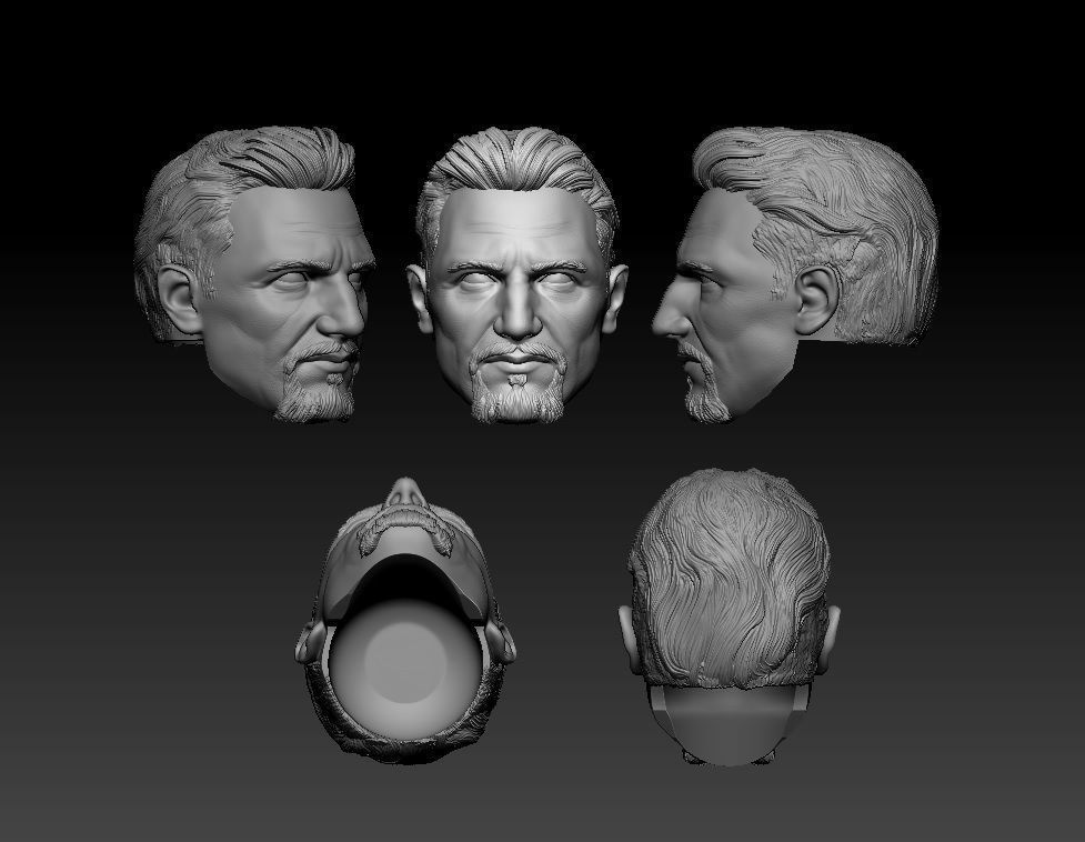 Ras Al Ghul Movie version - Headsculpt for Action Figures 3D print model_1