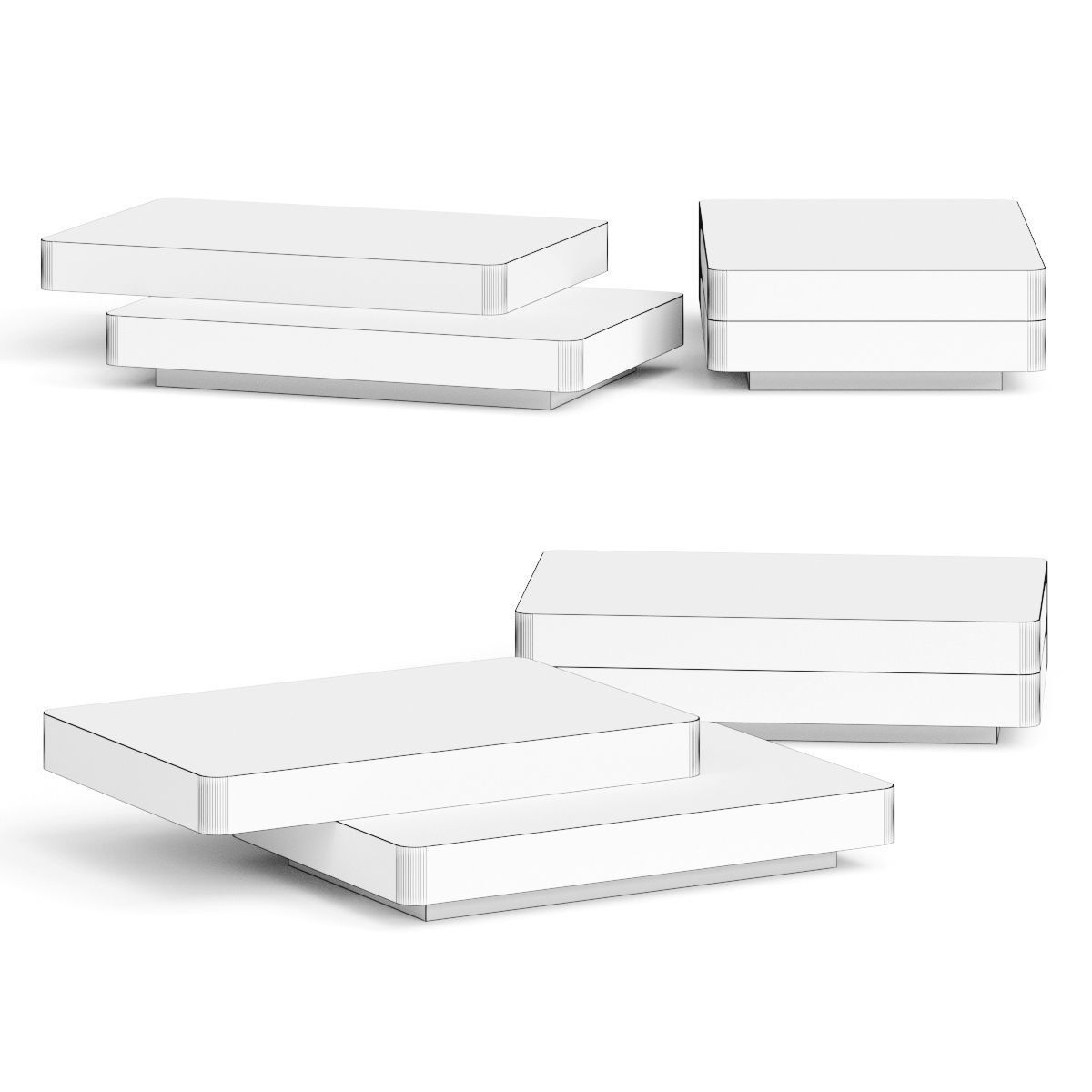 Reflex Slide 40 Coffee Table 3D model_1